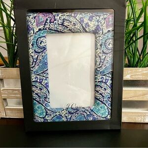 J.CREW Liberty Art Fabric Blue Bourton 4x6 Picture Frame